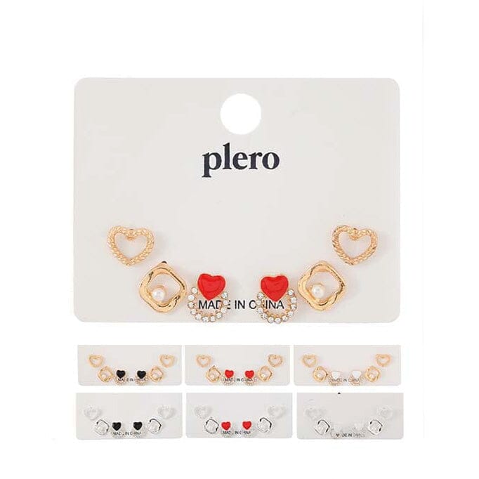 Fashion Heart  Multi Earrings 1060 (12 units)