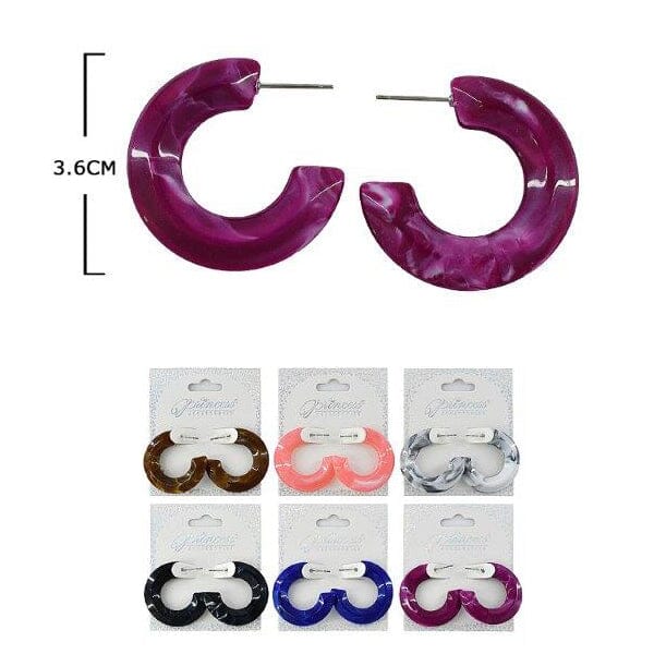 Fashion Hoop Earrings 3206W (12 units)