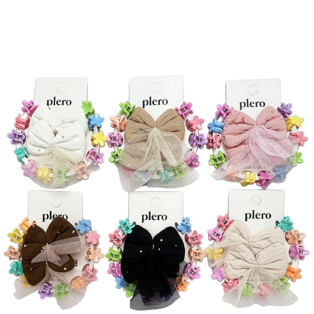 Fashion Kids Hair Bow  With Mini Clip Set 2000 (12 units)