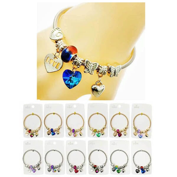 Fashion Multi Charm Bracelet 46531 (12 units)