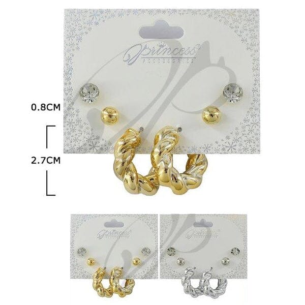 Fashion Multi Earrings Set 3245GS (12 units)