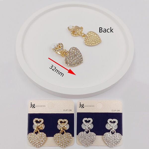 Fashion Rhinestone Clip On Earrings 2405 (12 units)