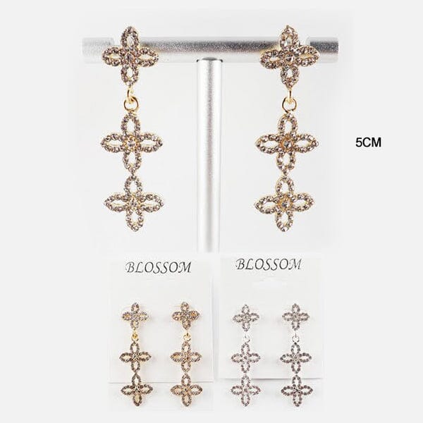 Fashion Rhinestone Drop Earrings 5490 (12 units)