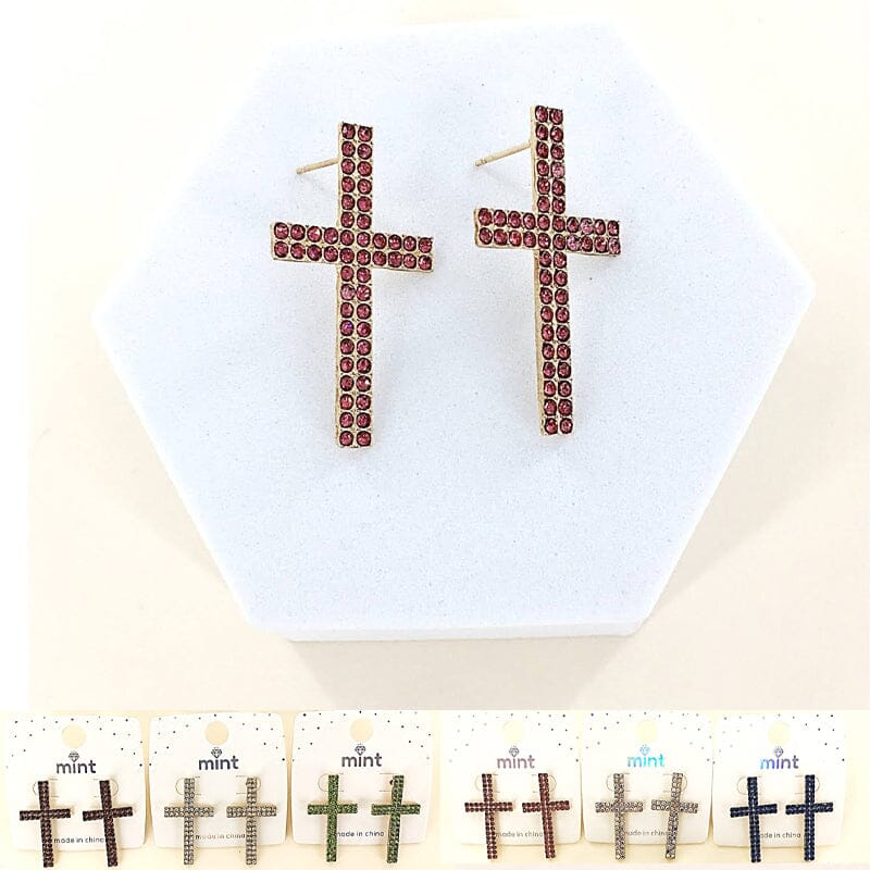 Fashion Rhinestone Earrings 0062 (12 units)