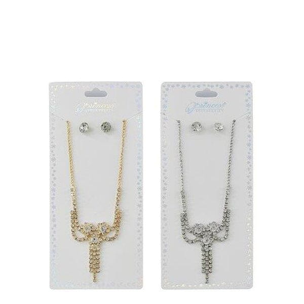 Fashion Rhinestone Necklace Set 37042GS (12 units)