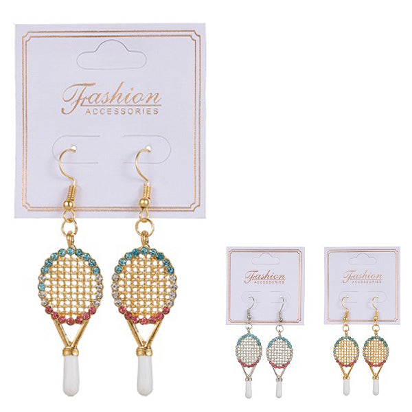 Fashion Tennis Racquet Drop Earring 1049 (12 units)