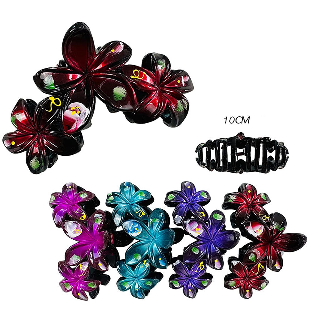 Floral Claw Hair Clip 0107LG (12 units)
