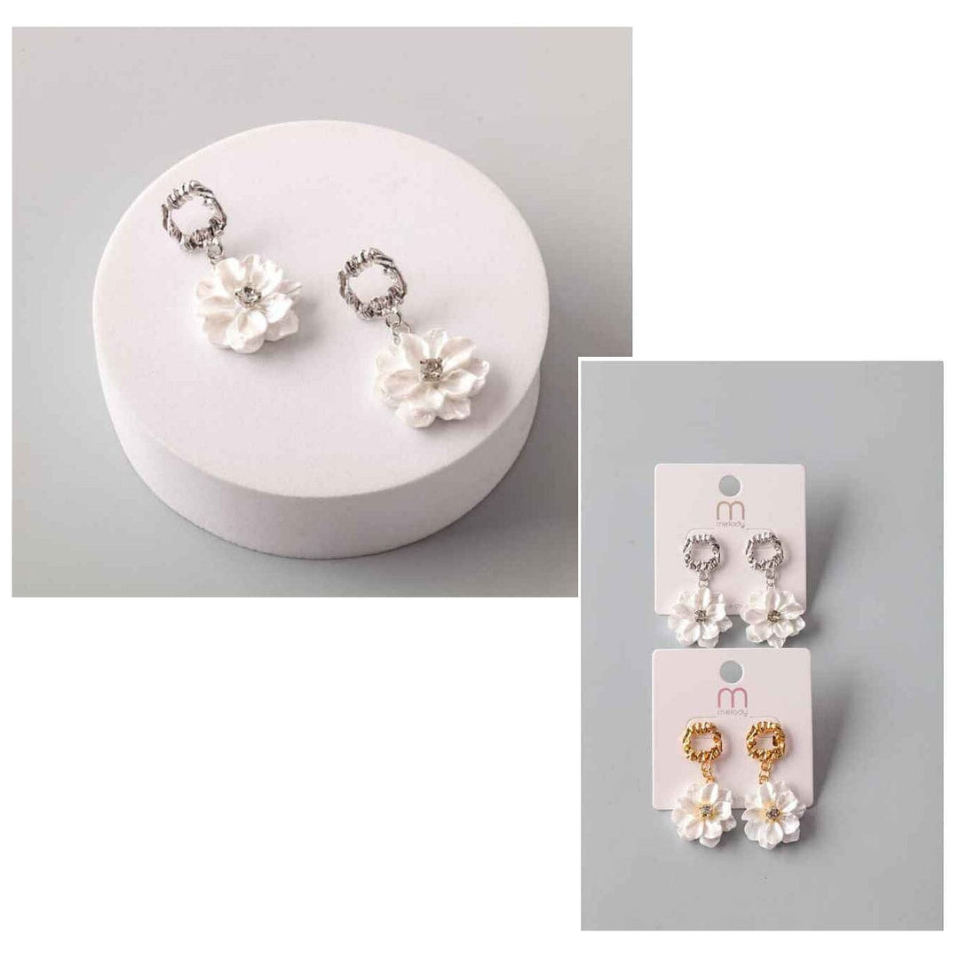 Floral Drop Earrings 39711GS (12 units)