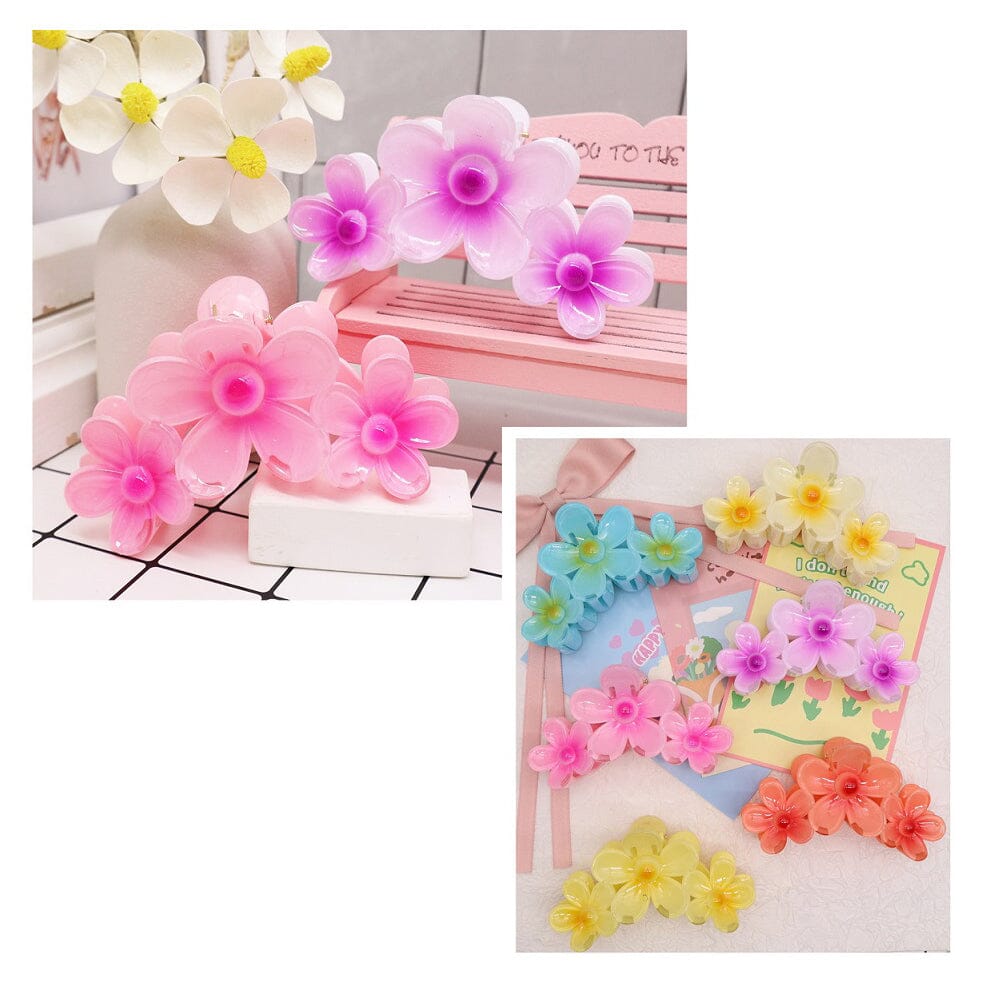 Floral Hair Claw Clip 2191 (12 units)