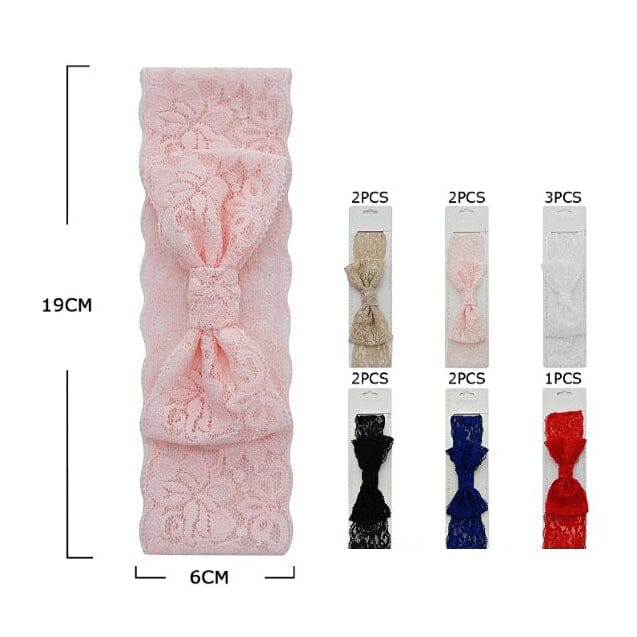 Floral Lace Bow Headband 3245 (12 units)