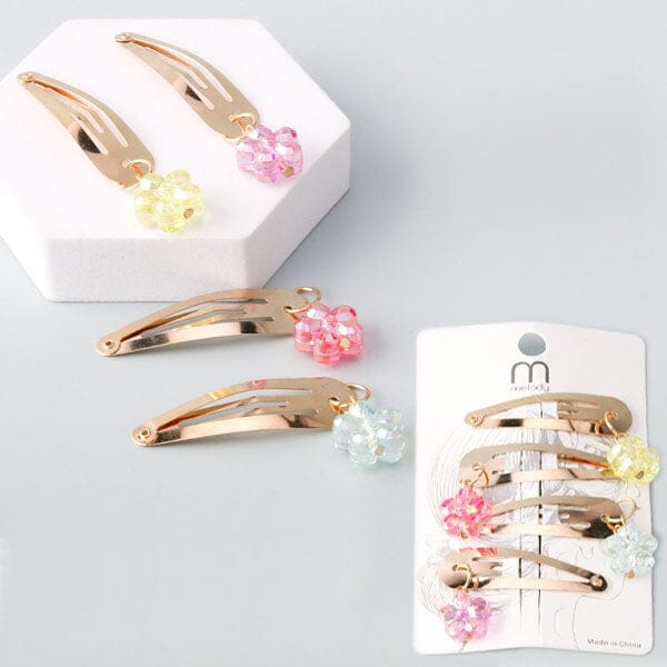 Flower Charm Snap Pin 7076 ( 12 units)