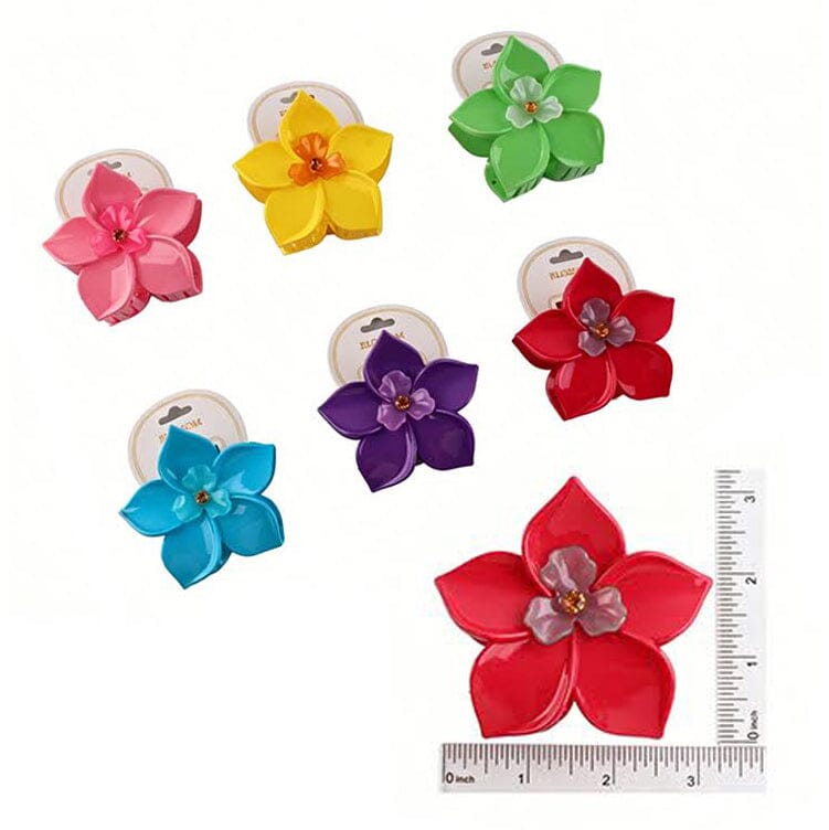 Flower Hair Jaw Clip 1464BT (12 units)