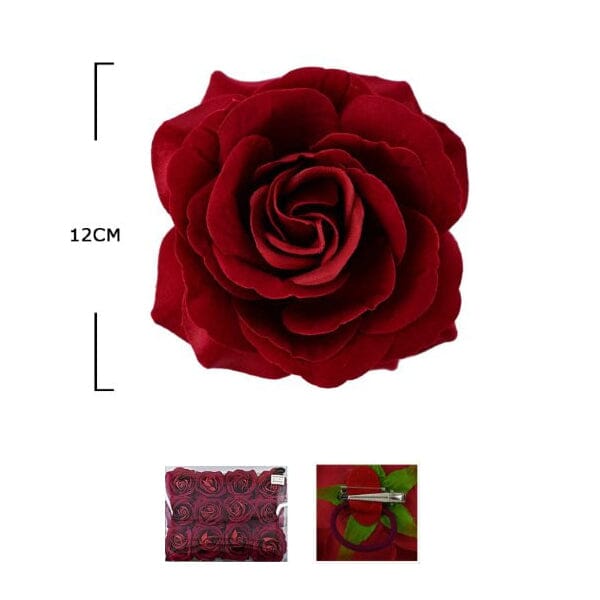 Flower Hair Pin 10009RD (12 units)
