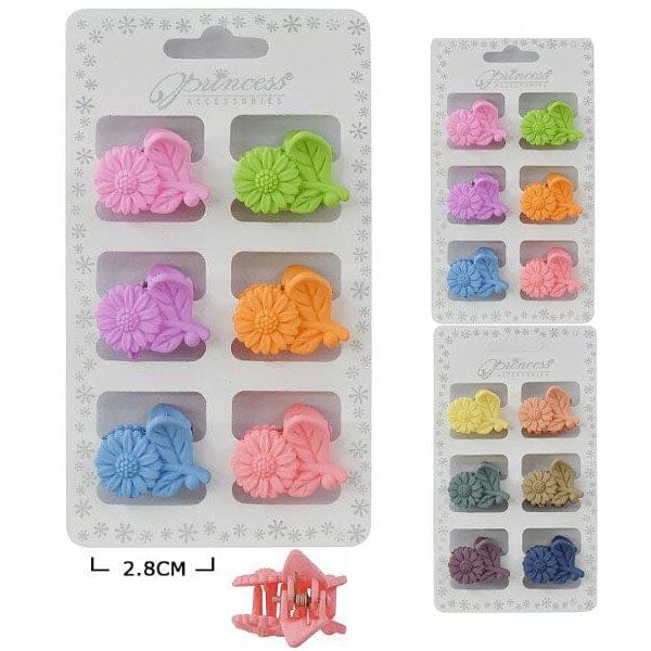 Flower Shape 6PC Mini Jaw Clip 70165M (12 units)