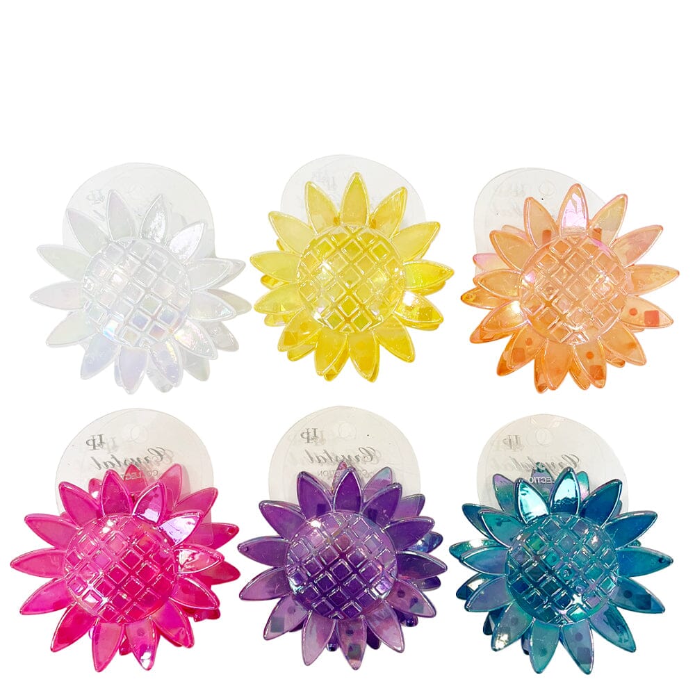 Flower Shape Hair Jaw Clips 3458 (12 units)