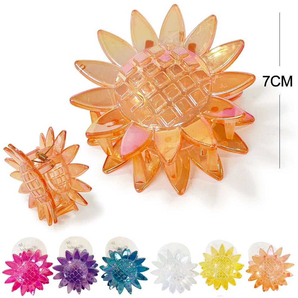 Flower Shape Hair Jaw Clips 3458 (12 units)
