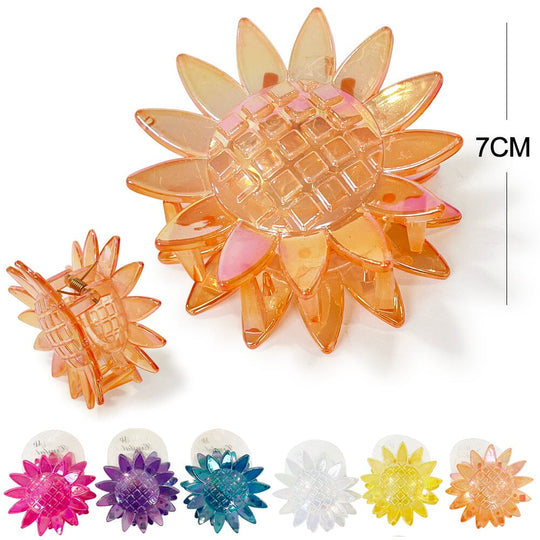 Flower Shape Hair Jaw Clips 3458 (12 units)