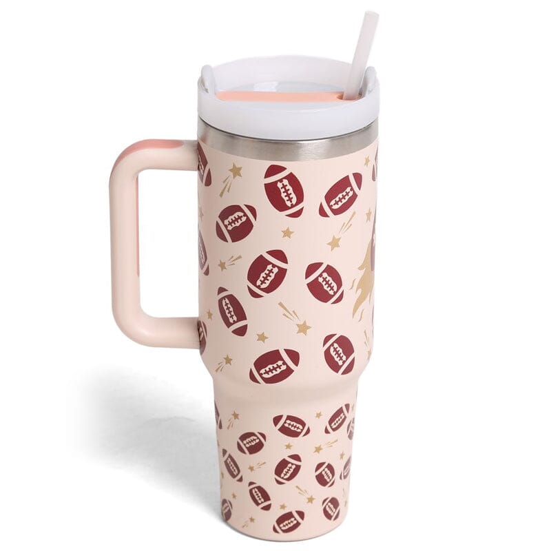 Football Tumbler W/Handle 40oz Double Wall 840 Football (1 unit)