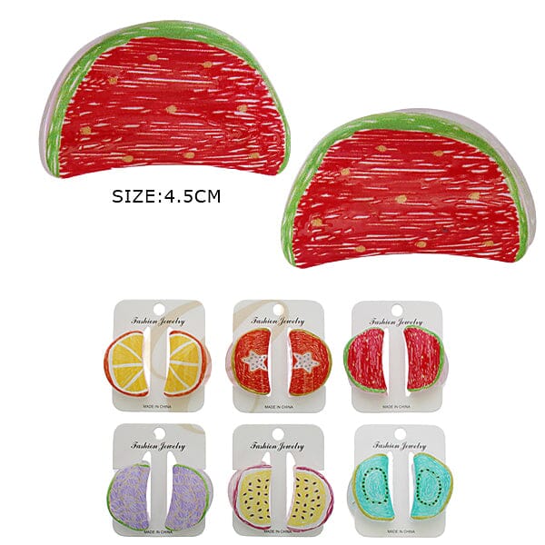 Fruit  2PC Jaw Clips 0850R (12 units)