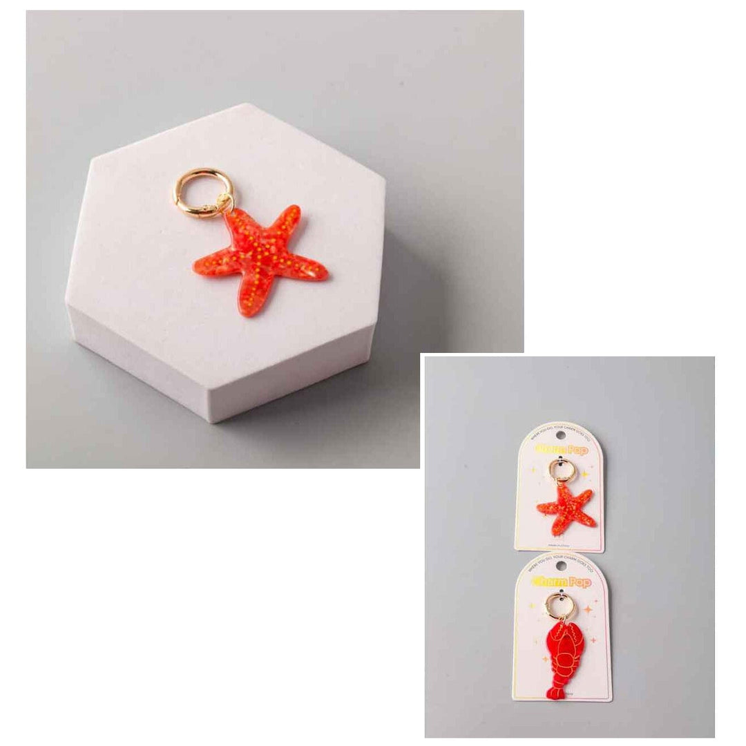 Glitter Sea Life Charm Keychain 1170 (12 units)