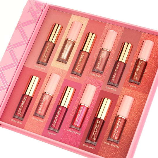 Glow Kiss 12PC Lip Lacquer Collection Set (6 units)
