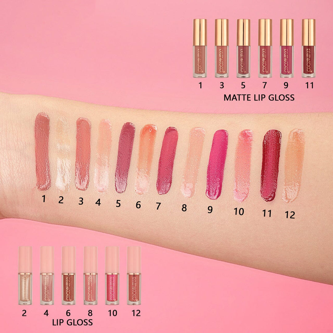 Glow Kiss 12PC Lip Lacquer Collection Set (6 units)