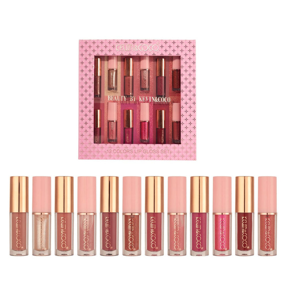 Glow Kiss 12PC Lip Lacquer Collection Set (6 units)