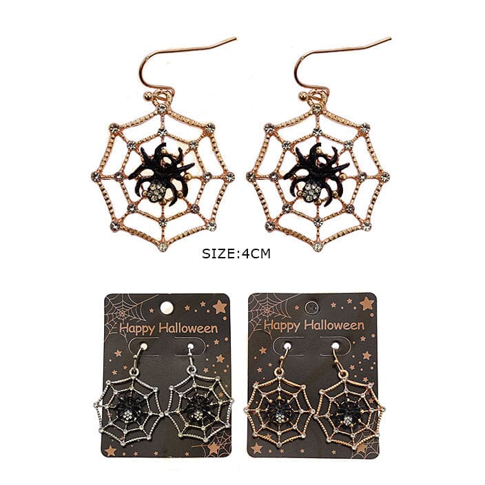 Halloween Spider Web Dangle Earrings 0073 (12 units)