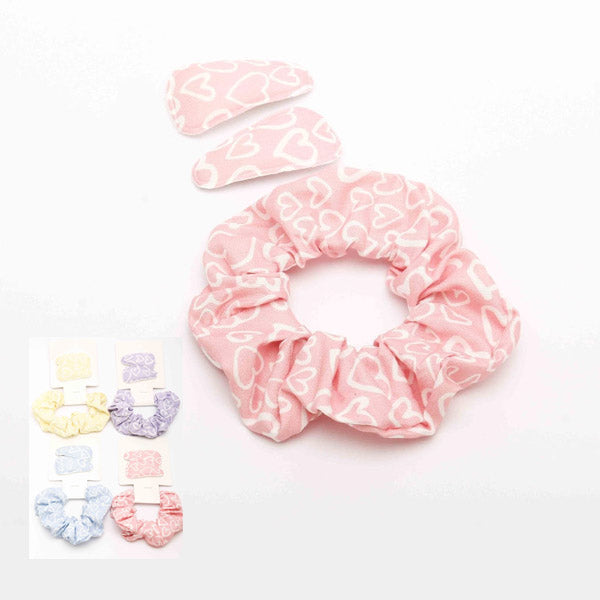 Heart Print Pin With Hair Tie 0842 (12 units)