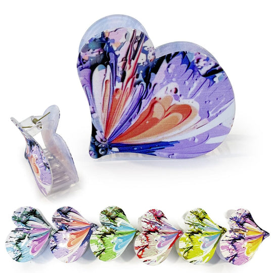 Heart Shape Hair Jaw Clip 3827 (12 units)