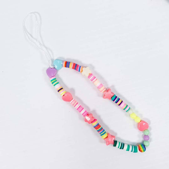 Heart Star Beaded Phone Strap 2104 (6 units)