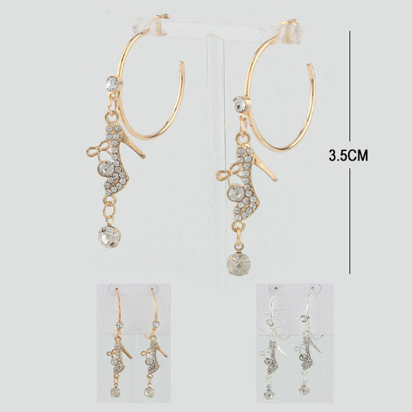 Hight Heel Dangle  Earrings 1533 (12 units)