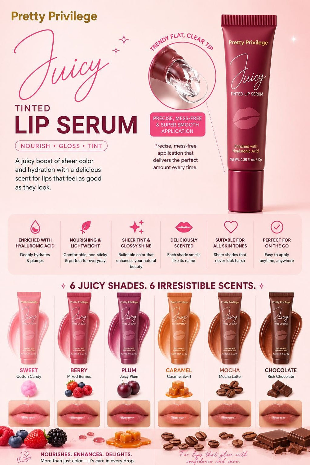 Juicy Tinted Lip Serum (24 Units)