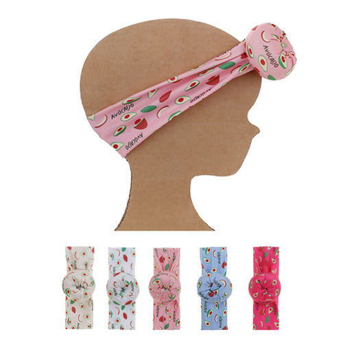 Kids Avocado Donut Stretch  Headband 4352 (12 units)