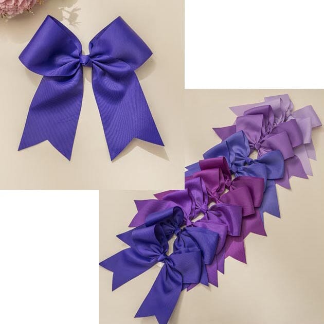 Large Ribbon Bow Hair Clip - Purple Tone 2001PU1 (12 units)