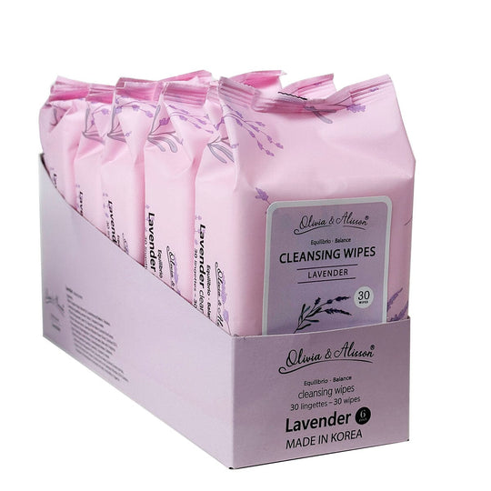 Lavender Makeup Cleansing Remover Wipes (6 units)