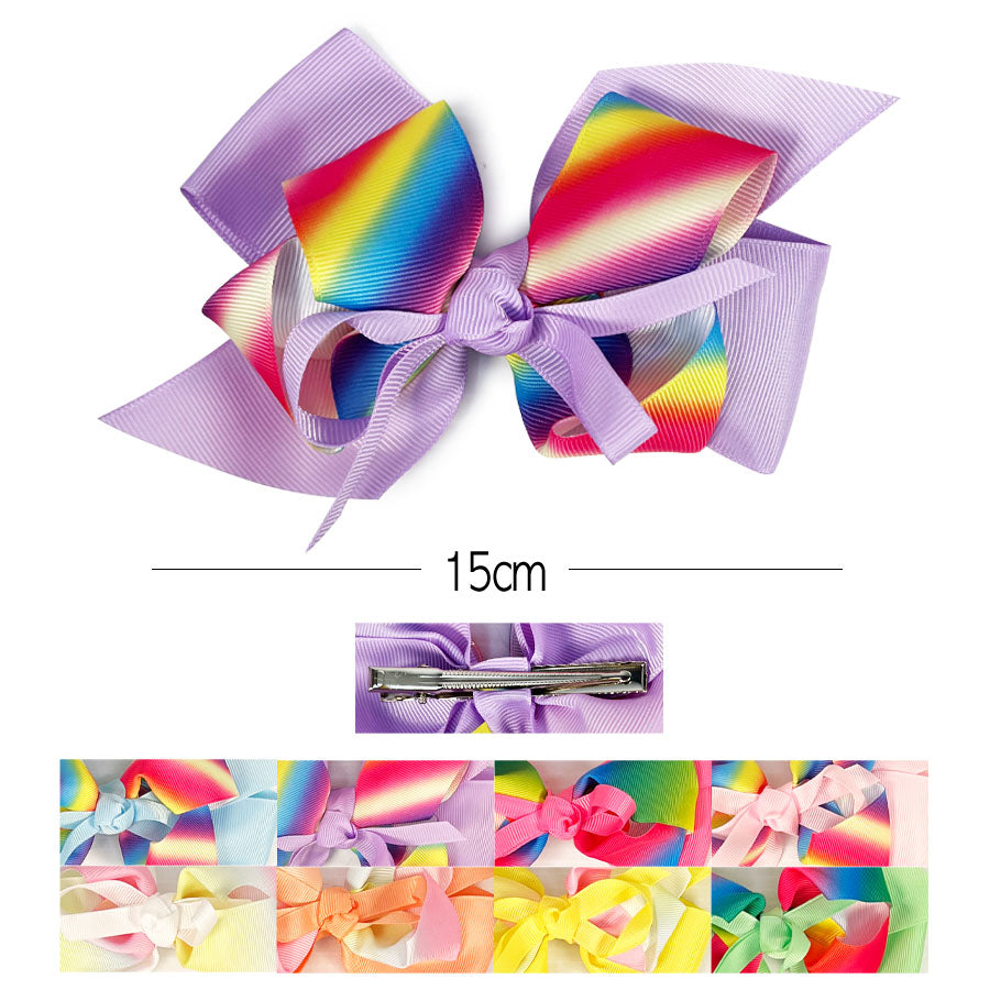 Layered Hair Bow Assorted Color 2166 ( 12 units)