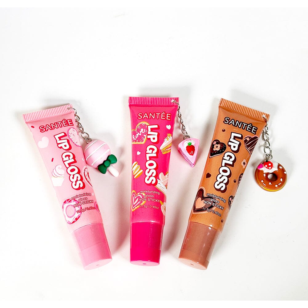 Lip Gloss with Sweet Dessert Charm LG2 (24 units)