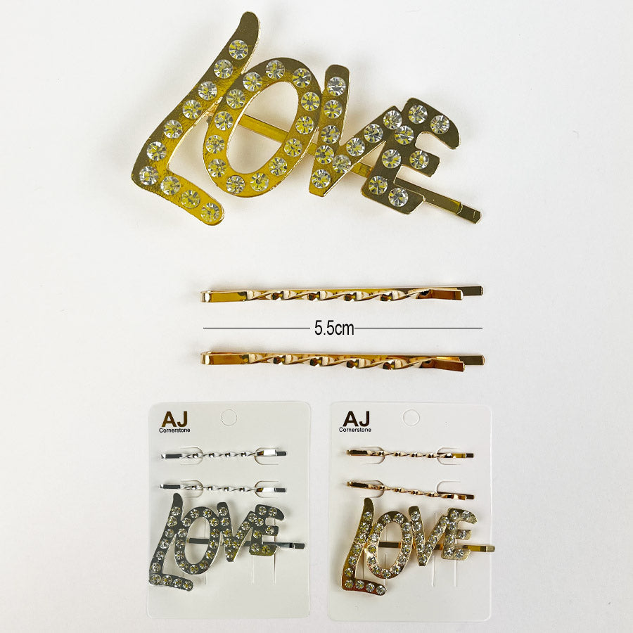 Love 3PC Hair Pin 1095 (12 units)