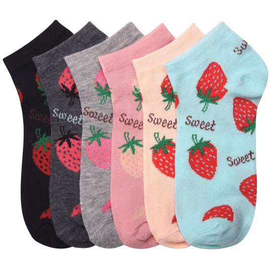 Mamia Spandex Girl's Socks Sweet Size 4-6 (12 units)