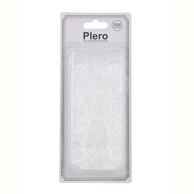 Mini Clear Rubber Hair Bands 1001-CL (12 units)