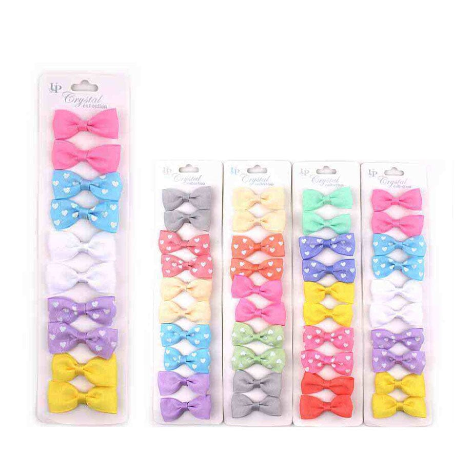 Mini Ribbon 10PCS Hair Bow Clips Set 5043 (12 units)