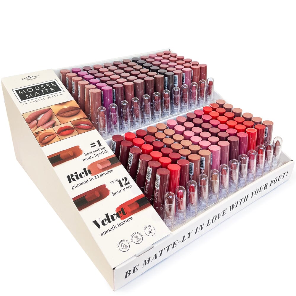 Mousse Matte Lipstick Set with Free Tester  (144 units)