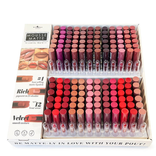 Mousse Matte Lipstick Set with Free Tester  (144 units)