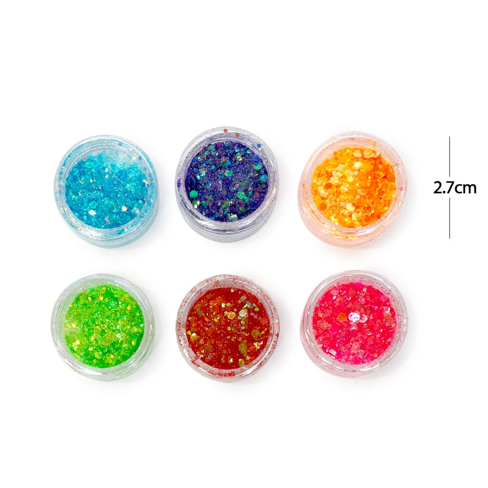 Nail Art Decoration Assorted Glitter 6PC Set 10311 (12 units)