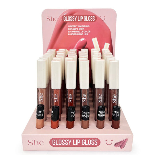 Nude Tone Glossy Lip Gloss (36 units)