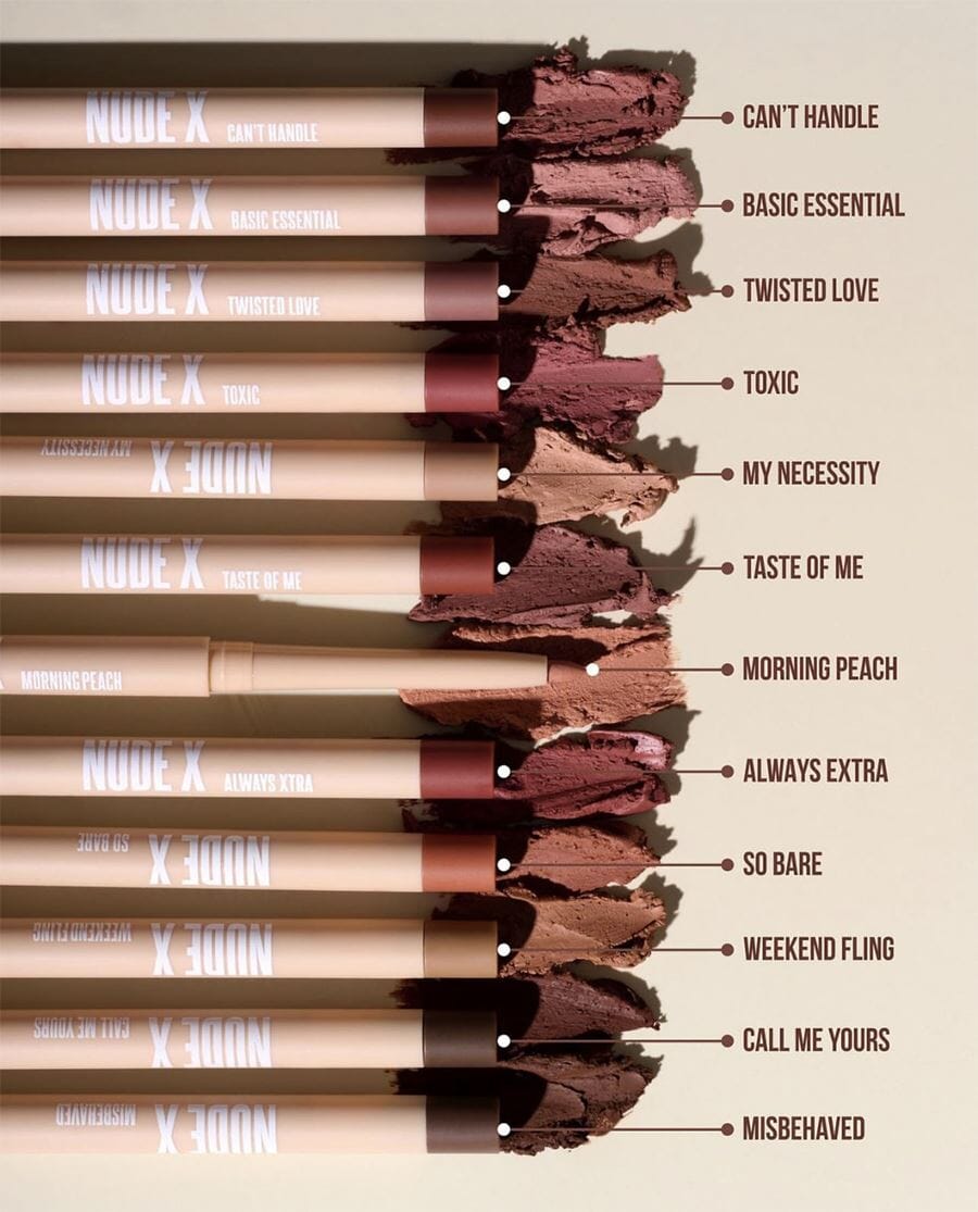 Nude X Lip Liner 24 Colors Sold By Color (6 units)