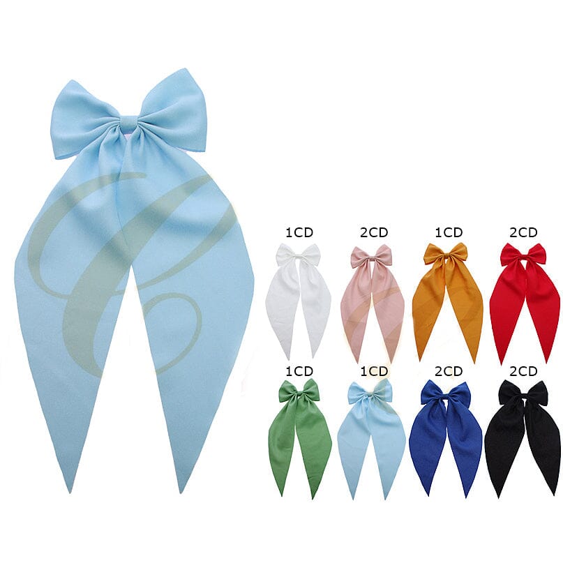 Oversized Ribbon Bow Hair Clip 1313R (12 units)