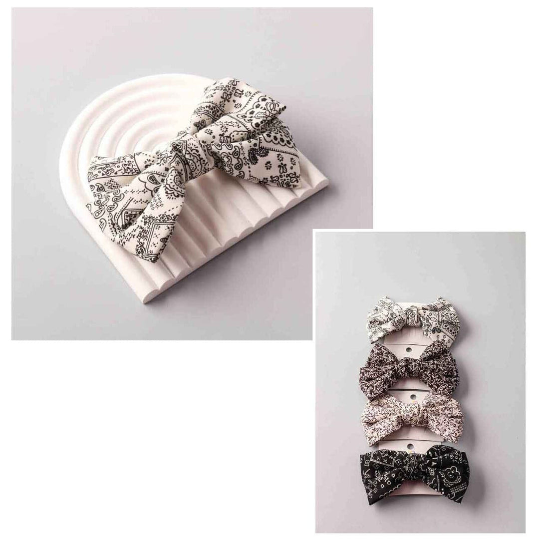 Paisley Print Bow Hair Clip 13307 (12 units)