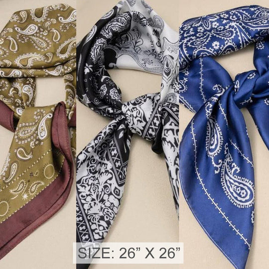 Paisley Print Scarf 3 Designs (3 units)